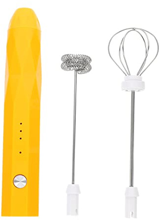 UTHCLO Espumador Eléctrico de Leche y Batidor de Huevos Portátil de Abs y Acero Inoxidable para Picnics al Aire Libre y Bares, Adecuado para Mezclar Cócteles y Espumar Café