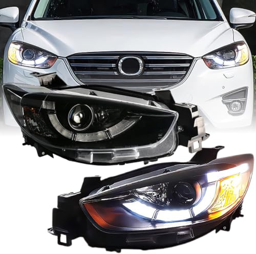 CR-Lights Xenon Scheinwerfer Set für Mazda CX-5 2011–2015 Schwarz mit LED Tagfahrlicht & AFS-kompatibel