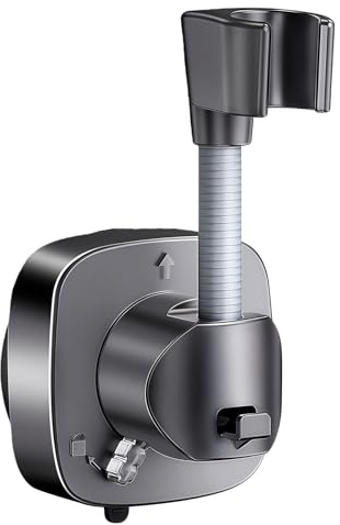 CllyCnny Shower Head Holder Suction Mount: Adjustable Handheld Wand Holder with Strong Adhesive Cup for Wall Bathroom Shower