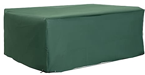 Outsunny Outdoor Garden Furniture Cover Waterproof, Anti-UV 600D Heavy Duty Oxford Fabric Patio Furniture Cover for Rectangular Sofa Table Set, Green, 210 x 140 x 80 cm