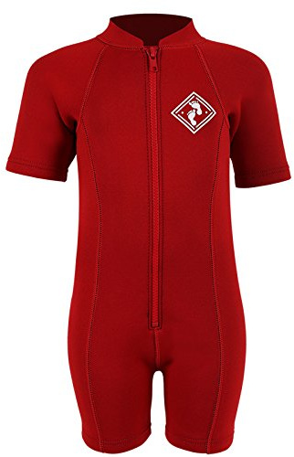 Aquatica Baby Toddler Wetsuit First Wetsuit Full Neoprene (XS, Red)