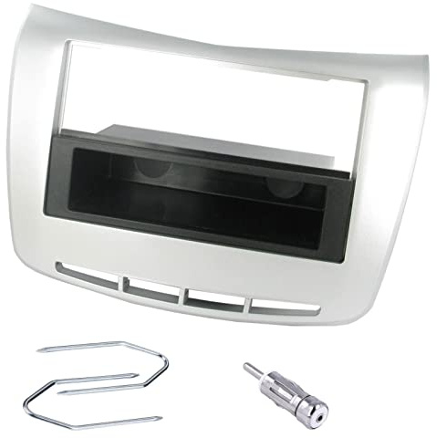 Sound-way Kit Montaggio Autoradio, Mascherina 1 DIN / 2 DIN con Cassetto, Adattatore Antenna, Chiavi per Smontaggio compatibile con Lancia Delta