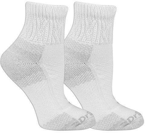 Dr. Scholl's womens Advanced Relief (2pk) Casual Sock, White, One Size US