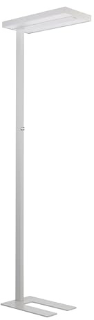 ALCO-Albert 9085-10 - Lámpara LED de pie regulable, con sensor de luz diurna y de movimiento, lámpara de luz diurna de 195 cm para oficina, salón y dormitorio