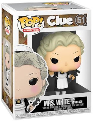 Funko Pop! Vinyl: Clue-Mrs. WhiteWhite with Wrench - Figurine en Vinyle à Collectionner - Idée de Cadeau - Produits Officiels - Jouets pour Les Enfants et Adultes - Ad Icons Fans