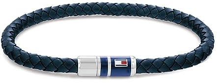 Tommy Hilfiger Jewelry Geflochtenes Lederarmband für Herren - Erhältlich aus Schwarz, Blau und Braun