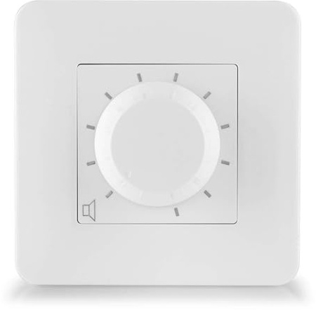 Power Dynamics PDVC30 Control de volumen 100V 30W | Atenuador de 10 pasos, panel ABS, montaje empotrado o superficie, incluye caja mural