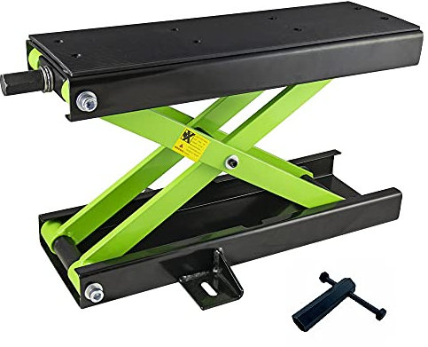 Partenopeautensili® Sollevatore Motocicletta Crick cavalletto alzamoto martinetto Idraulico per Moto Tavolo con Base 45x15 cm Portata Max 500 kg Altezza min.9.5mm Max.400mm by JBM