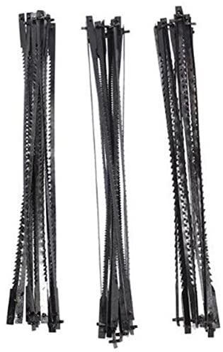 Micvtve 36 Piezas Hojas de Sierra de Calar, 127 Mm, Hojas de Sierra de MarqueteríA de Acero Al Carbono con Pasador Cruzado, Hojas de Sierra de Corte Fino EstáNdar de 15/18/24 Dientes