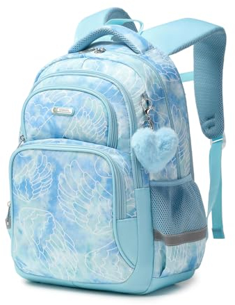 Cusangel Schulrucksack für jungen,kinderrucksäcke mit Brustgurt kinder,Grosse Kapazität Grundschulrucksack,Rucksack,ab der 1-7.Klasse mädchen
