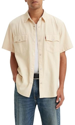 Levi's Uomo Ss Relaxed Fit Western, Camicie, Newman Ecru, L
