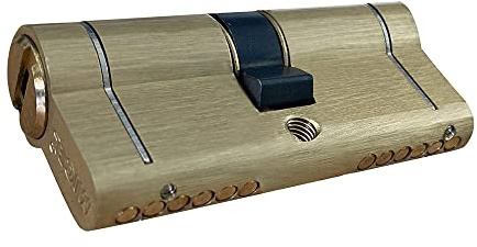 MICEL - 13184 - Cilindro de Alta Seguridad, Perfil Europeo, Leva Larga, centrado 45 x 45, 5 llaves, Sistema Anti-bumping, Anti-taladro, Anti-snap y Anti-ganzúa, 6 pines, 90 x 17 x 33 mm