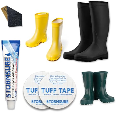 Stormsure Kit de réparation de bottes en caoutchouc – Colle industrielle Wellie, adhésif PU, imperméable, permanent