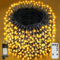Realky Luci di Natale, 96M 800 LED Luci Natalizie da Esterno ed Interno, 8 Modalità con Funzione Memoria e Telecomando per Giardino, Balcone, Casa, Festa - Bianco Caldo