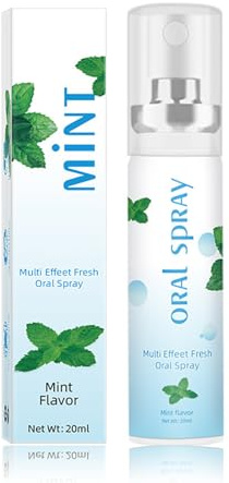 Spray Eliminar Aliento, Spray Bucal 20ml, Spray para Boca Seca, Mantiene Los Dientes y Las Encías Saludables, Efecto Prolongado