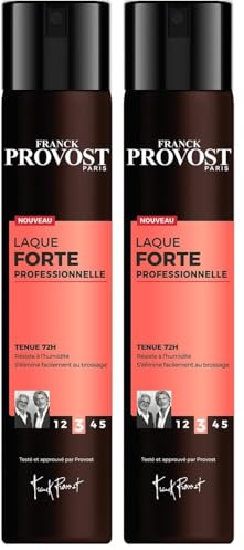 FRANCK PROVOST - Laque Forte Professionnelle - Tenue 72h - Fini Naturel Non Gras, Non Collant Et Sans Résidu - Formule Anti-humidité Et S'élimine Facilement Au Brossage - 300ml (Lot de 2)