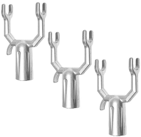 UKCOCO Supporti per Asta Appendiabiti 3 Pezzi in Lega di Alluminio Argento Sostituzione per Bastone Abiti 0,75 Pollici, Adatti per Foro Fino a 1,90 Cm, per Casa e Dormitorio
