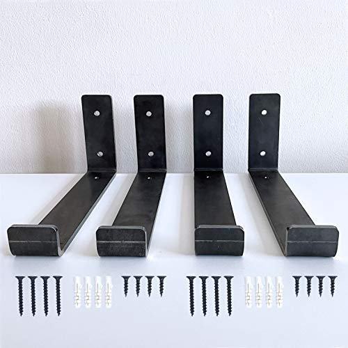 4 x Heavy Duty Scaffold Shelf Brackets 225mm - Industrial Style for 9 Inch Boards - Made from 5mm Steel - Ideal DIY Storage Solution for Living Room, Kitchen, Office, Garage