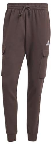 adidas Herren Essentials Fleece Regular Tapered Cargo Pants, Shadow Brown, XXL