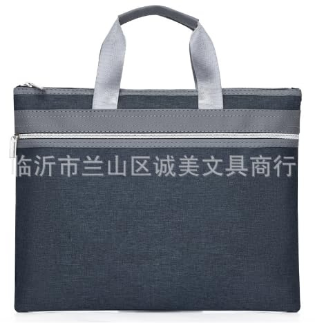 Cosysparks bolsa Portátil de Documentos A4 Resistente al Agua con Cremallera y Oxford para Oficina y Viajes (Gris)