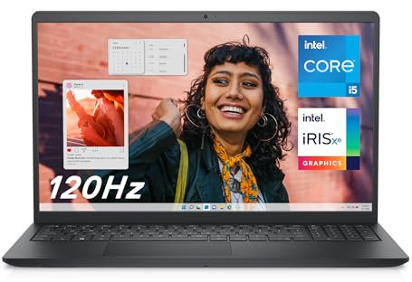 Dell Inspiron 15 (3530) - Ordinateur Portable 15,6'' Écran FHD 120 Hz, Intel Core i5-1334U, 16 Go RAM, 512 Go SSD, Intel Iris XE, Windows 11 Home, Clavier AZERTY - Noir Carbone