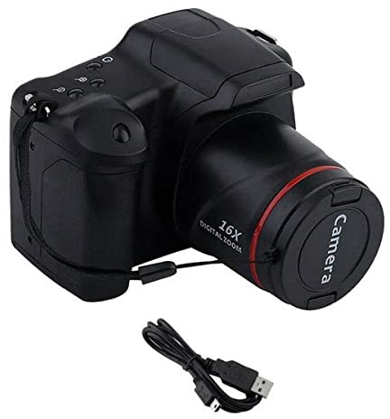 Pvczool Portable Travel Vlog Camera Photography 16X Digital Zoom 1080P HD SLR Camera Anti-Shake Photo Cameras for Live Stream