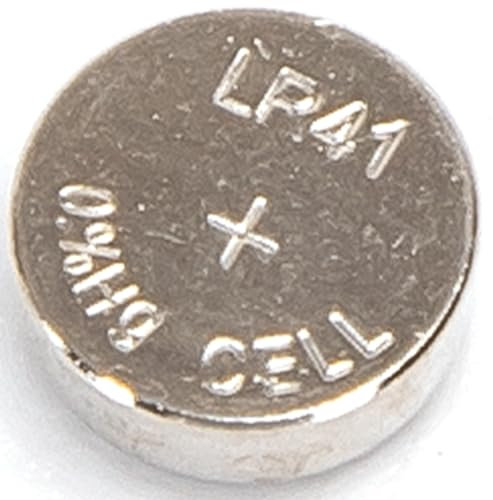 Batteria a bottone 1,5 V AG3 LR41, confezione da 4 pezzi, ideale per piccoli dispositivi come orologi, giocattoli e calcolatrici.