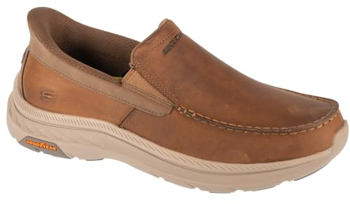 Skechers Homme Pollard-Osgood MOC Toe, Desert Beige, 44 EU