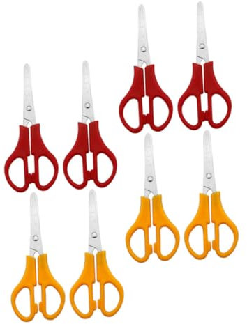 KONTONTY 8piezas Tijeras De Manualidades De Inoxidable Para Manualidades y Escolar Aleatorios Diseño Ergonómico y