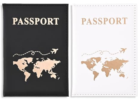 2 Stück ReisepasshüLle,Passport Hülle,Reisepass Travel Case,Cover Holder Passhülle,Reisezubehör Wallet Accessories Essentials,für Geschenk Pass Reise,Reiseutensilien Reisepasshüllen Schutzhülle
