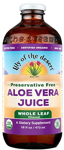 Lily of The Desert Aloe Vera Juice Whole Leaf, 16 Fluid Ounce