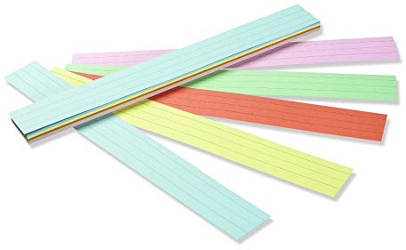 Pacon 5165 Sentence Strips, 24 x 3, Assorted Colors, 100/Pack