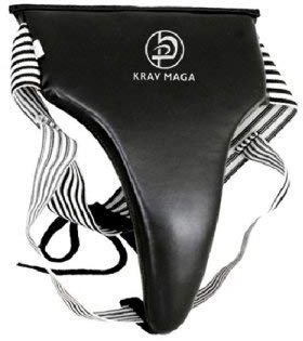 Playwell Krav MAGA Damen Vinyl Deluxe Gepolsterte Leistenschutz - Schwarz, Medium