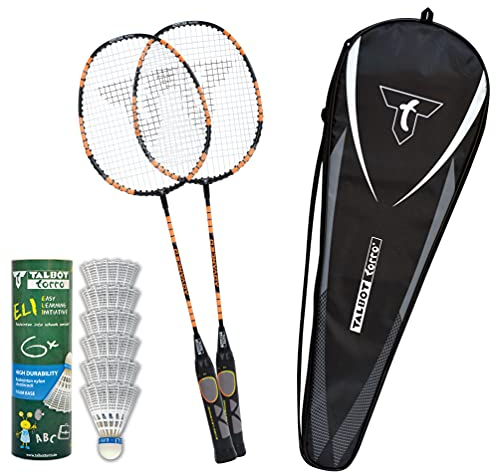 Talbot Torro Lern-Badmintonschläger ELI Advanced, reguläre Schlägerlänge 66,5cm, Lerngriff, Iso-Kopf, ideal für Spieler ab 10 Jahren bis zu Erwachsenen, 419615, Multicolor, Einheitsgröße