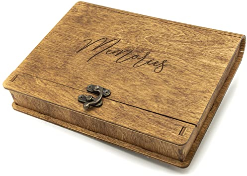 woodmanucom Fotokiste 10x15 Größe | Foto Aufbewahrungsbox Geschenk Idea | Box für Fotos | Fotobox Aufbewahrungsbox | Fotoalbum Holz | Ideal fur Foto Aufbewahrung und als Geschenkbox