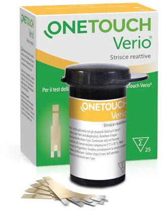 OneTouch Verio® Strisce reattive per 25 test glicemici per l’automonitoraggio della glicemia I 1 confezione contenente 25 strisce reattive