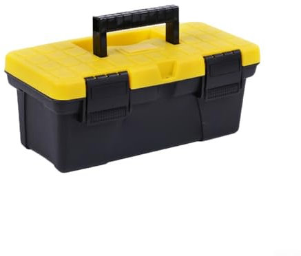 Boîte à outils portable en plastique, grande capacité, boîte à outils robuste et étanche, avec trois tailles différentes, pour contenir divers articles (a)