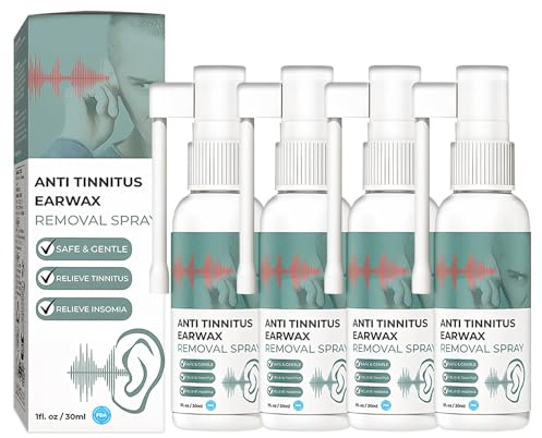 Spray Nettoyant Auriculaire 4 Pièces, 30 ml, Céruménolytique Doux, Spray Auriculaire Contre Le Cérumen Pour Un Soin Quotidien Des Oreilles, Prévient L'Accumulation DeCérumen