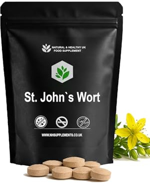 St. John's Wort 1000mg - 120 Tablets - Natural & Healthy UK - Flat Pack - Food Supplement