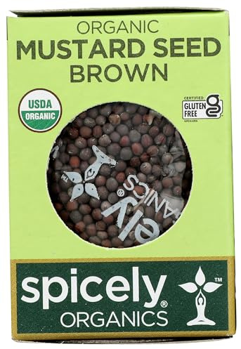 SPICELY Organic Brown Mustard Seed, 0.6 OZ