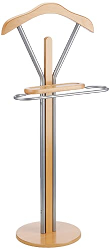 Zeller 17102 Herrendiener, Holz/Metall / 45 x 30 x 108 cm, natur hell