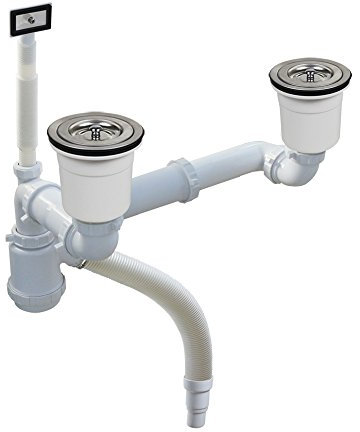 Talea Doppio lavello scarico cestino filtro e troppopieno Z8004C005 doppio lavello