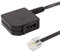ecabo Modular Kabel – Adapter/Splitter/Telefonkabel/Netzwerkkabel – RJ11 auf TAE F – Wester-Stecker/Buchse – 4-adrig – für Router, Modem, Fax, Telefon – schwarz – 0,2m
