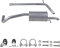 Ferroz Export Ersatz für Auspuff VW FOX 1.2 2005-2011 Rohr+Endschalldämpfer Auspuffanlage