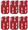 VIIMAKE 6pcs Rectangle 3M Sticky Adhesive Replacement Kit, for Magnetic Car Dashboard Phone Mount Base Sticker Parts, Double Side 3M VHB Tape Adhesive Pads (Red)