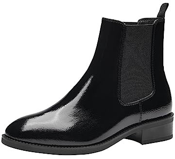 Tamaris Botas de tobillo para mujer, botines para mujer, plantilla TOUCHIT, Patente negra., 38 EU