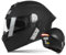 ZXJDP Klapphelm Integral-Motorradhelm mit Rücklicht, DOT/ECE-zugelassener Vollvisierhelm Integralhelm Leichter Roller Helm Jet Helm Mopedhelm für Männer und Frauen,Matt Black,M