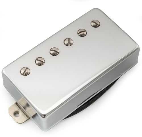 Musiclily Pro LP-CMHA Alnico 5 Micro Humbucker Couvert Manche 7,5K pour Guitare électrique LP Style, Chrome