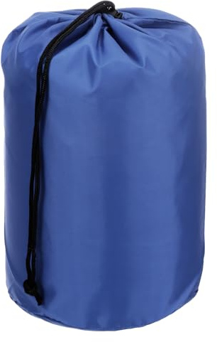 PATIKIL Stuff Sack, 5 x 10 Inch Waterproof Outdoor Storage Sack Portable Drawstring Dust Flap Bag Lightweight Sleeping Bag for Camping Hiking Travel, Navy Blue