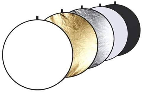 Ljusreflektor 5 färger i 1 fotografi reflektor bräda vikbar foto studio reflektor reflektor (80 cm)